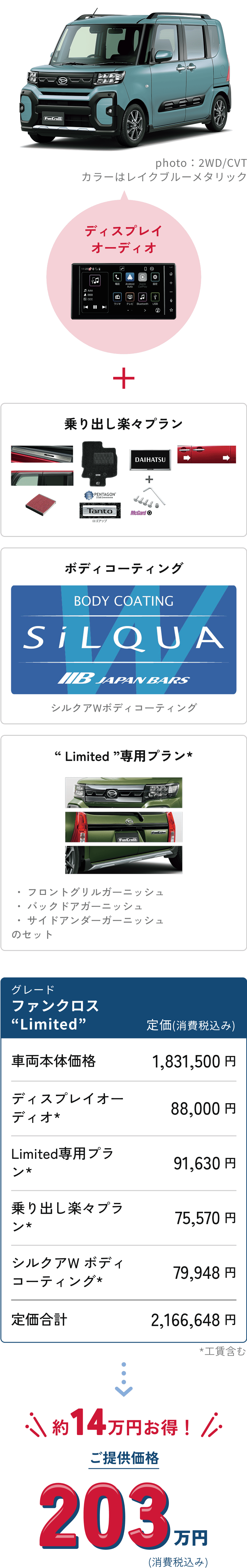 Tanto Fun Cross　ファンクロス” Limited　約14万円お得!